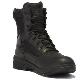 Belleville Spear Point 8 Inch Lightweight Waterproof Side Zip Tactical Boots For Men - Black Tactical Boots For Police and Law Enforcement, EMS, and Security Personnel, Black - 12 R