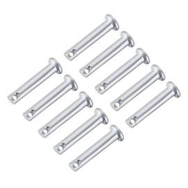 sourcing map Load Eyelet Bolts Single Hole Fork Bolts 5 mm x 25 mm Flat Head Galvanised Steel Pack of 10