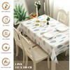 Aisszhao 137 * 180cm Wipe Clean PVC Tablecloth,Leaves Pattern Rectangular