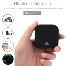 New Bluetooth 5.0 Receiver Wireless 3.5mm AUX NFC to 2RCA Audio Stereo Adapter