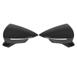 Cubierta del Espejo Lateral, Un Par de Cubiertas Protectoras para Espejo Retrovisor Izquierda Derecha Recambio para SEAT León Mk3 5F ST FR Cupra 2013‑2019(Patrón de fibra de carbono)