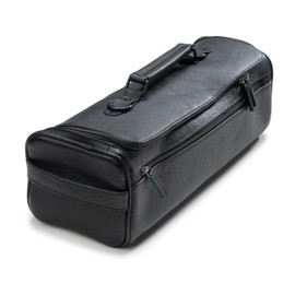 Angus Stoke premium leather knife bag-case, black XXL chef's roll bag with huge storage space - waxed vintage buffalo leather, Arnie (black)