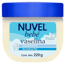 Nuvel Vaselina para Bebé 220 g | Vaselina Hipoalergénica y Natural a Base de Petrolato | Protege, Hidrata y Cuida la Piel Sensible del Bebé