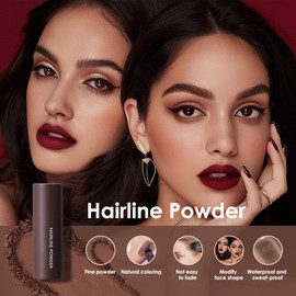 Hairline Powder, Root Touch Up Powder, Instant Hair Loss Concealer Hair Powder, Instantly Hair Color Shadow Cover Gray Hair Root, Windproof & Sweatproof Hair Root Concealer(Brown)