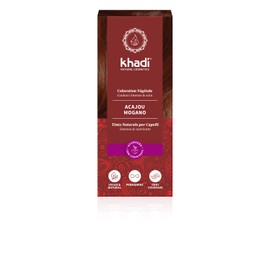 khadi MAHAGONI Plant Hair Colour, Hair Colour for a Velvet, Earthy Red to Intense Dark Red Brown, Natural Hair Colour, 100% Plant-Based, Natural & Vegan, Certified Natural Cosmetics, 100 g