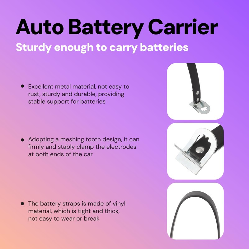 Haosie Battery Carrier Strap, Car Battery Carrier, Side Lift Strap,