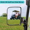 10L0L Golf Cart Mirror Sets -No Drilling Side Mirrors,Wide Angle