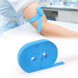 Medical Tourniquet, First Aid Tourniquets, Disposable Tourniquet, Elastic TPE Latex-Free First Aid Tourniquets, Nursing Supplies, Portable, for Blood Drawing, Portable, Pack of 100 pcs