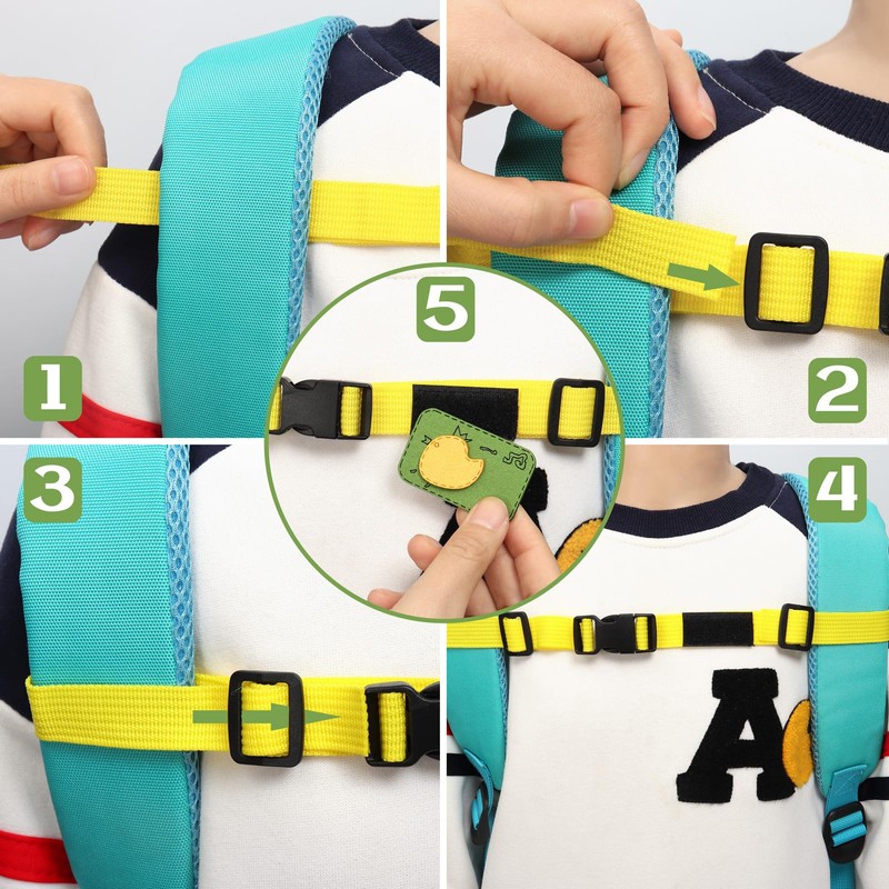 C-ZOFEK Backpack Chest Strap Adjustable Sternum Buckle Strap With Badge