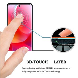 beukei (3 Pack) Compatible for Moto G Power 2022 Screen Protector Tempered Glass, (6.5 inch) Touch Sensitive,Case Friendly, 9H Hardness