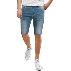 ETHANOL Mens Super Comfy Slim Stretch Jersey Denim Shorts ASHL44102 LIGHTBLUE 36