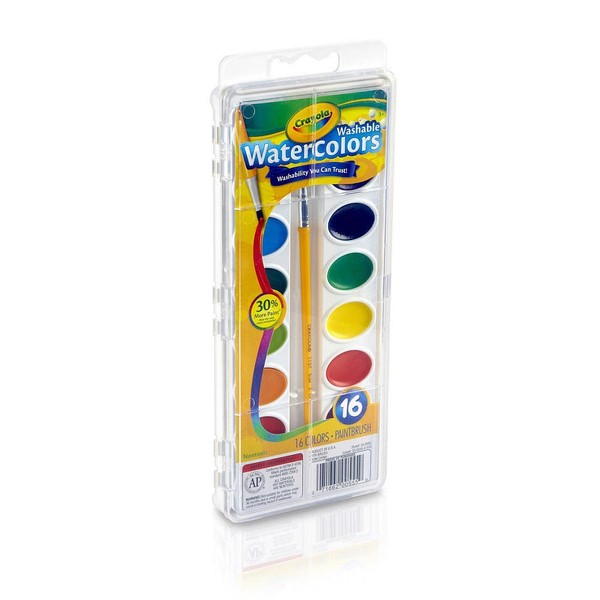 Crayola Washable Watercolor Paint WATERCOLORS,16CT,AST (Pack of20)
