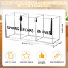 Suzile Acrylic Cutlery Storage Organizer Plastic Utensil Holder Clear Silverware