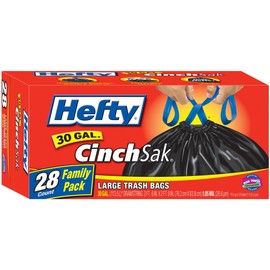 Hefty E8-6735 30 Gallon Extra Strong Large Trash Bags 28 Count