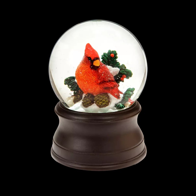 The San Francisco Music Box Company Hand Crafted Cardinal Snow