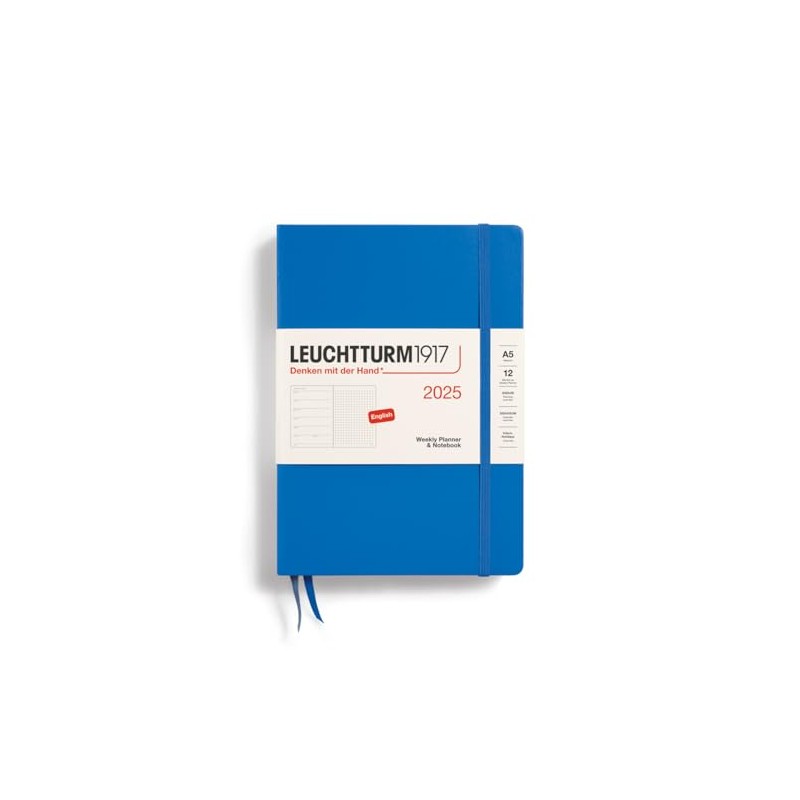 LEUCHTTURM1917 370665 Weekly Planner & Notebook Dotted Medium (A5) 2025,