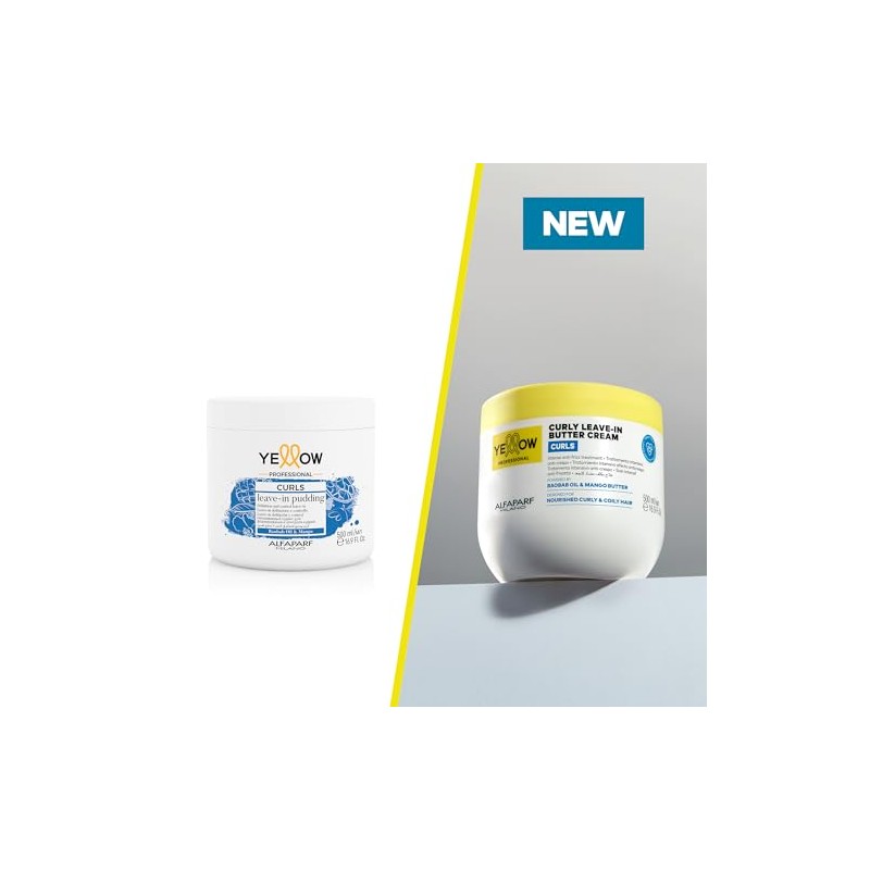 Alfaparf Milano Yellow Curly Leave-In Butter Cream, Tratamiento Intensivo para