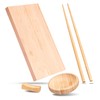 Reishunger Bamboo Sushi Serving Set, 4 Pieces