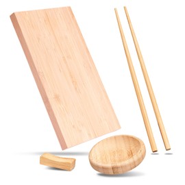 Reishunger Bamboo Sushi Serving Set, 4 Pieces