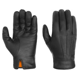 Stetson Soft Nappa Leather Gloves Men's - Finger Gloves with Cotton Lining - Leather Gloves (Goat) Autumn/Winter - Men's Gloves -