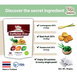 Hamoni Lemongrass Bael Fruit Pandan leaf Caffeine Free Tea Herbal Teabags