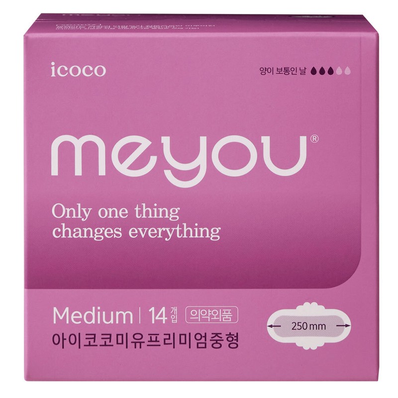 meyou Icoco Premium Sanitary Pad 14P - Premium Sanitary Pad