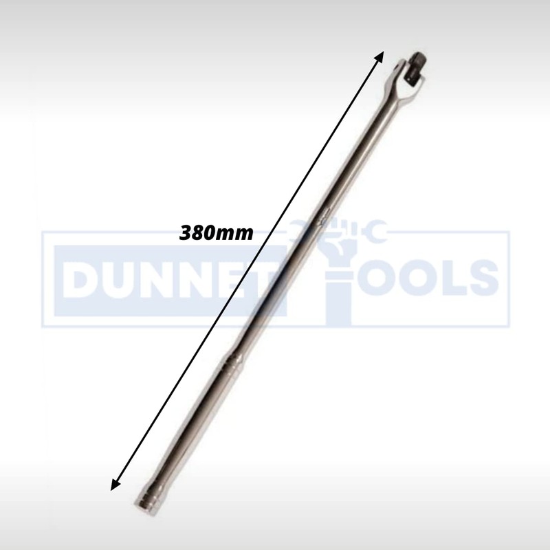 Dunnet Tools 15" 3/8" Drive Knuckle/Power/Breaker Bar Chrome Vanadium Steel