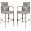 Homall Patio Bar Stools Wicker Barstools Indoor Outdoor Bar stool