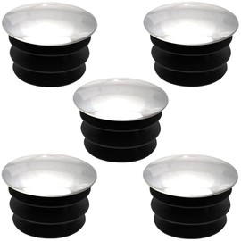 5x Lamellenstopfen rundstopfen chrom stopfen rundrohre rohraußen endkappen rund, 13mm