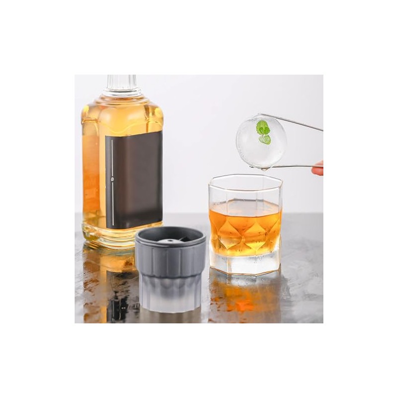 Molde redondo de silicona para cubitos de hielo, molde para