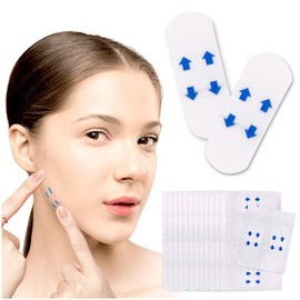 Kalevel 50 Pcs Clear Face Tape Instant Face Lifting Stickers Invisible Neck Lift Tape Lifting Patch Lift Face Lift Strips for Wrinkles Eyes Women