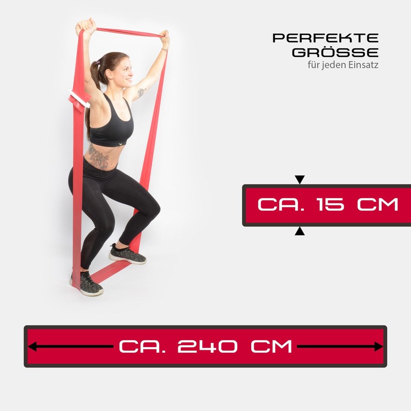 Deuser Physio Band 150 2.4 M Physioband, rot, 2.4m x