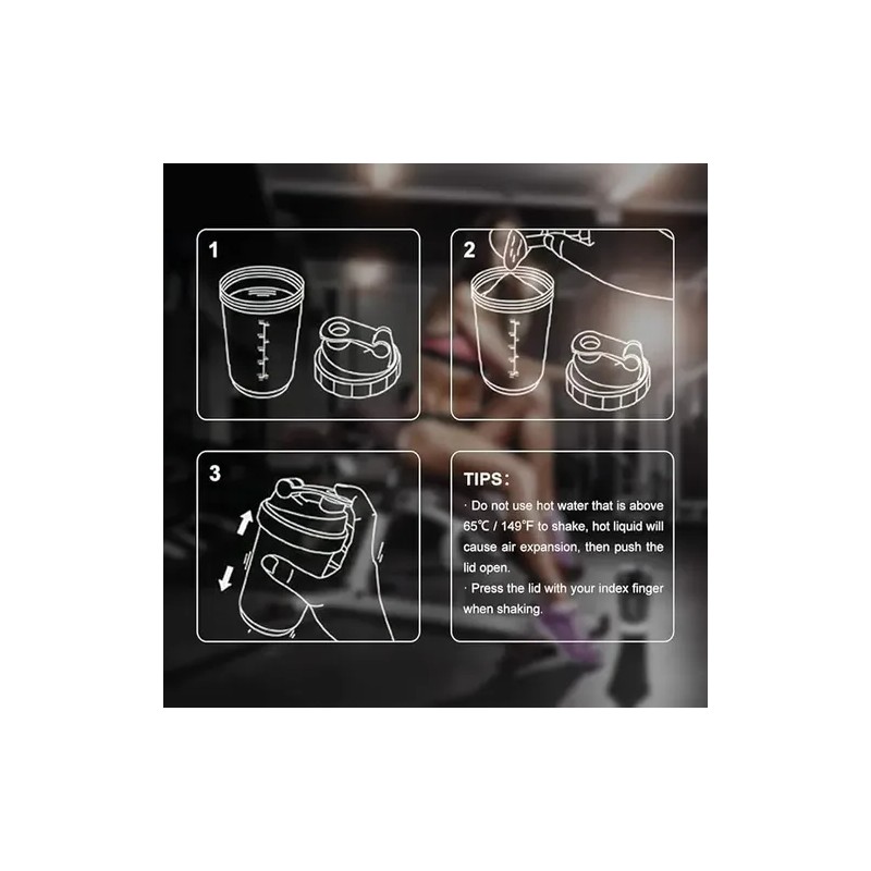 Shaker Proteina Vaso Mezclador Proteina Para Proteina Gym