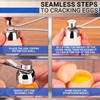 Egg Cracker Tool for Raw Eggs - Stainless Steel Egg