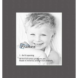 8x10 Cinder / Charcoal Custom Mat for Picture Frame with 4x6 opening size (Mat Only, Frame NOT Included)