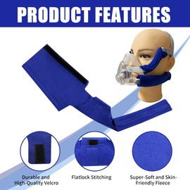 Rescare CPAP Neck Pad & 2Pack CPAP Strap Covers Compatible with Airfit N20 Headgear, Prevent Strap Marks, Adjustable and Ultra-Soft Strap Covers, Comfort Fit