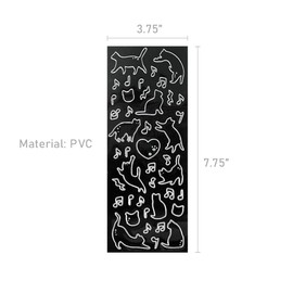 allydrew Colorful Decorative Stickers for Scrapbooking, DIY Crafts, Stationery, Diary, Card Making, 4 Sheets, Outline Cats, Royalty, Space, Butterflies