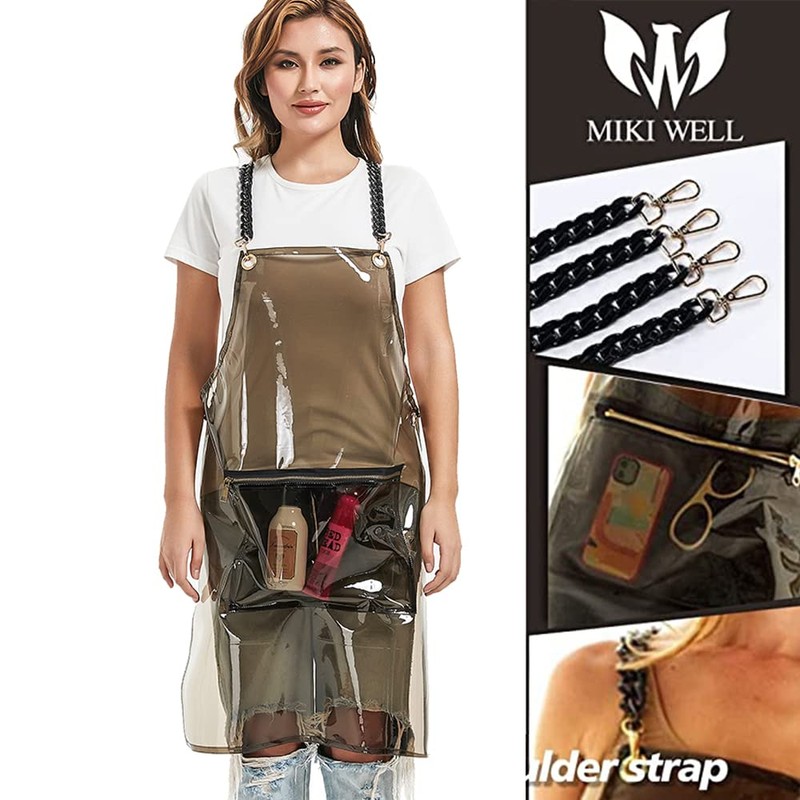 MIKI WELL Barber Hair Stylist Apron For Beauty Salon Waterproof
