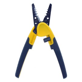 Ideal Electrical 45-718 Kinetic Super T-Stripper - 6-14 AWG Solid, 8-16 AWG Stranded, Wire Stripper w/Thumb Rest, Plier Nose, Slide Lock, Textured Grips