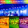 Outdoor String Lights, 96FT Multicolor LED Dimmable RGB with Remote
