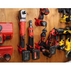 Milwaukee 2-in-1 Tool / Battery Slanted Wall Mount for Milwaukee M12 - Double Red