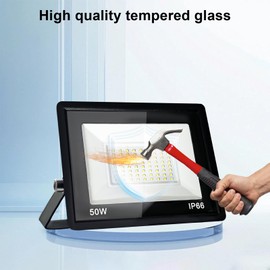 Eleganted 50 W Outdoor LED Spotlight, 6500 K Cool White LED Headlight Outdoor, IP66 Waterproof LED Floodlight Spotlight, Outdoor Spotlight for Garden, Garage, Yard, 5000 LM