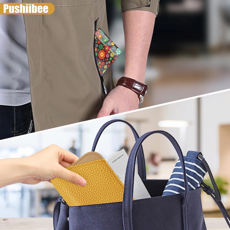 7Pcs Soft Glasses Case, Leather Sunglass Pouch with Cleaning Cloth,