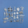 Unbranded Ultimate Sports Charm Collection Antique Silver Tone 24 Charms