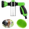 2 Pieces Pet Bathing Tool Set Include Hose Nozzle Soap