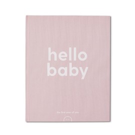 MORI Baby Premium Hello Baby Memory Book in Blush - Milestone Record Activity Journal for Newborns - Unisex Keepsake Diary with Personal Love Letter - One Size