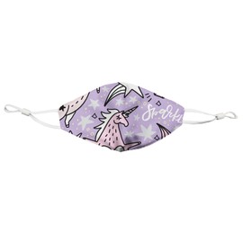 ARI MES 3-Ply Adjustable Fabric Face Mask – Reusable Mask with PM2.5 Filter – Washable Masks with Elastic Ear Loops, Adjustable Nose Strip, and Activated Carbon Filter – Kids, Unicorn