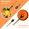 Large Silicone Cooking Spoon Set, 2 Pack Solid Slotted Spoon