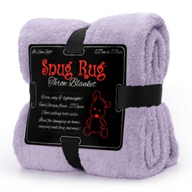 Snug Rug Lavender Blanket Sherpa Fleece Fluffy Luxury For Sofa Blankets Warm Winter Soft Throws 127 x 178cm (50"x 70")