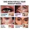 Makeup Palette,Eyeshadow & Highlighter & Blush & Contouring,4-Layer Book-Style Foldable
